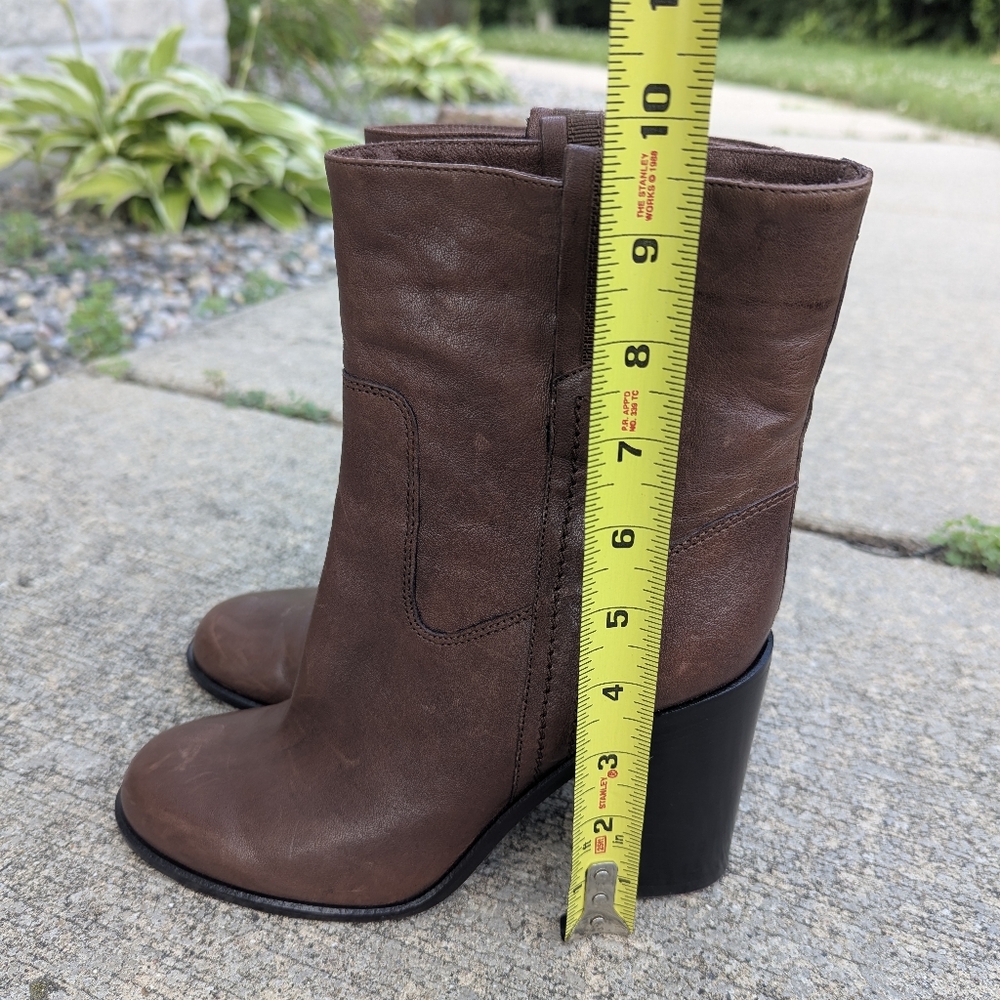 Brown Leather Ankle Boots kate spade new york Women's Baise Boot 8 - Picture 2 of 10